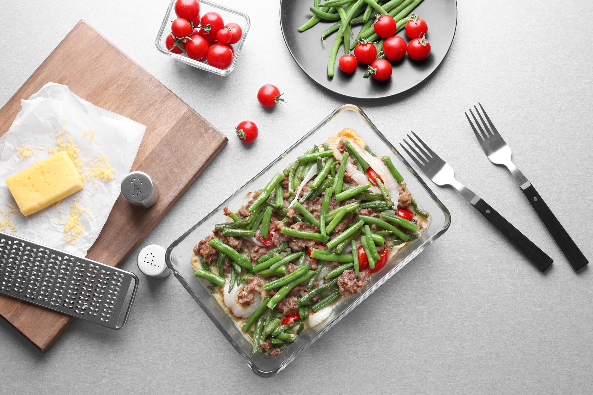 box of plated gourmet kit on stainless surface